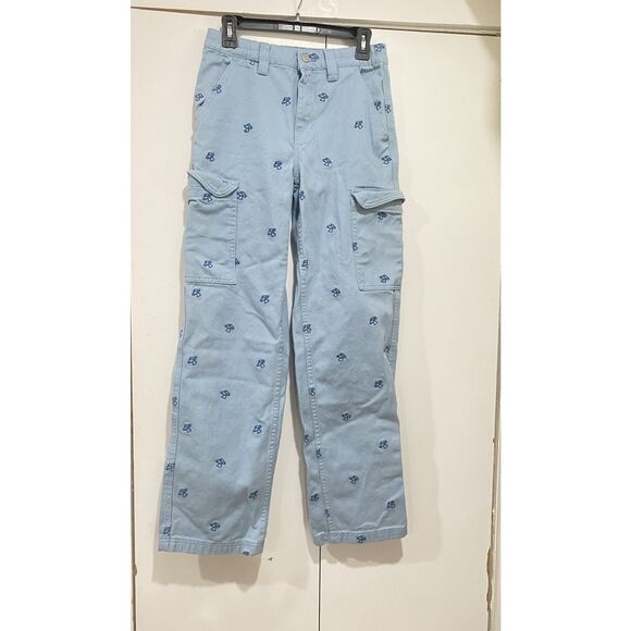 PacSun Baggy Carpenter Jeans Women Small 26X31 Blue Mushroom Denim Cargo Y2K - Picture 2 of 14